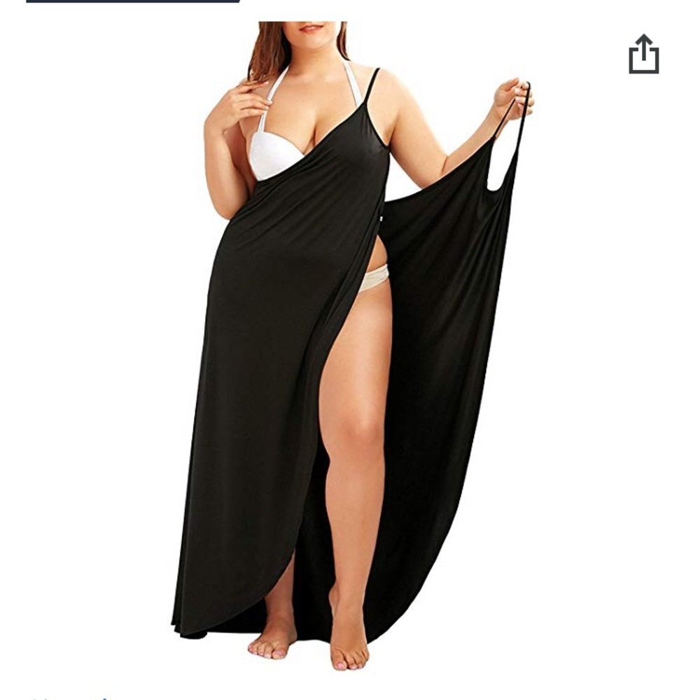 Spaghetti Strap Cover Up Beach Backless Wrap/Dress